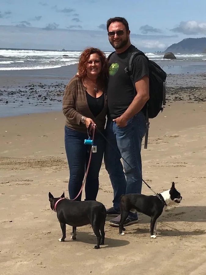 Ben & Andrea with their dogs